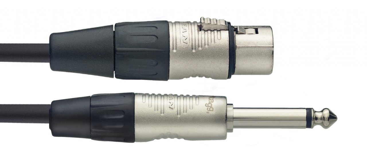 Mikrofonkabel REAN XLR female/ 6,3mm Klinkenstecker, 6 Meter, schwarz