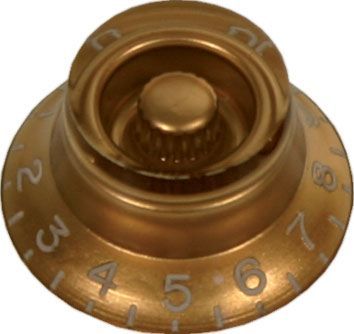 0610098195405 - Gitarren Potiknopf Bell Shape gold für E-Gitarre Glockenform