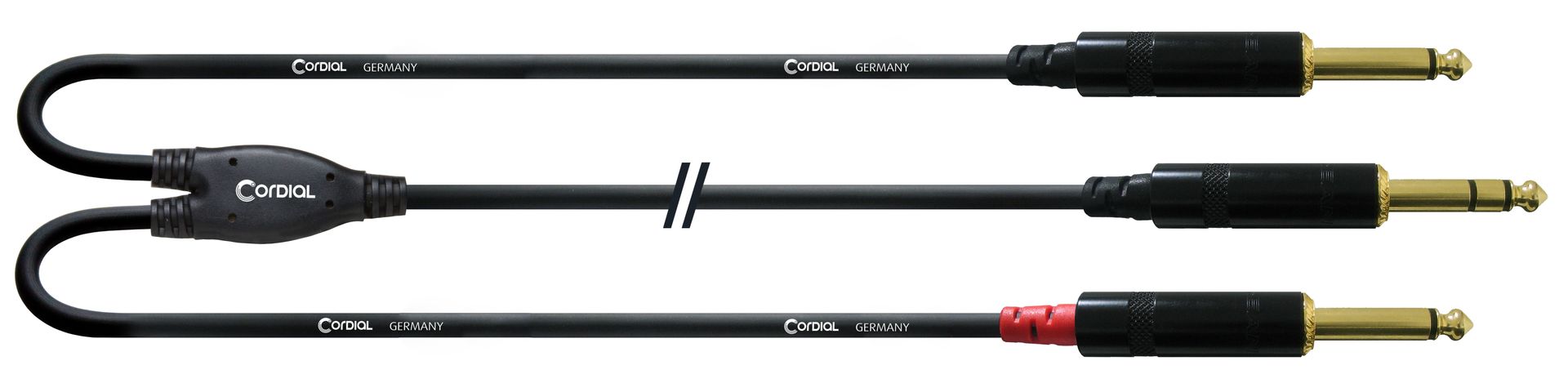 Cordial CFY 6 VPP 6,0m, 6,3mm Stereo Klinke2x 6,3mm Mono Klinke, Insertkabel_00034234_