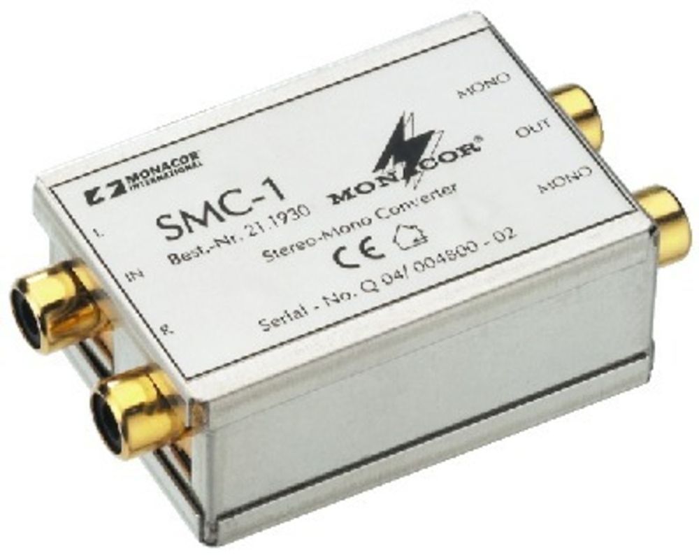 Monacor SMC-1 Stereo/Mono-Konverter mit Cinch-Anschlüsse