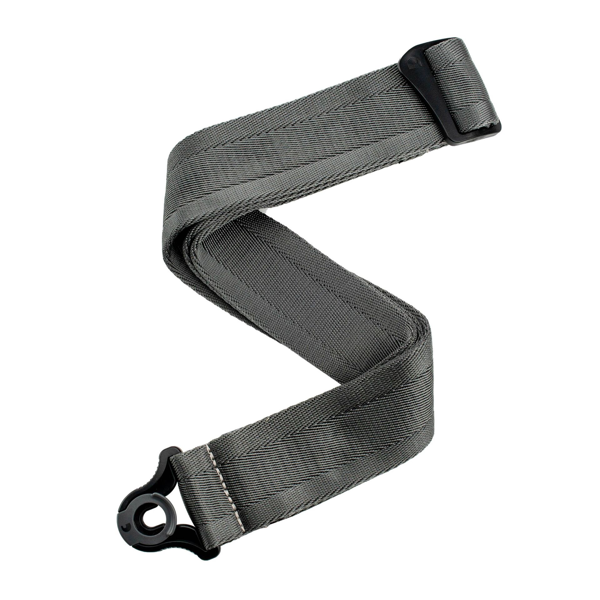 0019954310677 - DAddario Auto Lock Guitar Strap Metal Grey 50BAL09