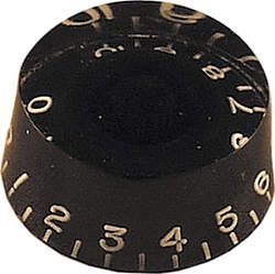 0610098195443 - Gitarren Potiknopf Speed Shape Black für E-Gitarre Singlecut Style