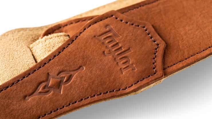 Taylor 2.5" Sanded Leather Gitarrengurt - Medium Brown