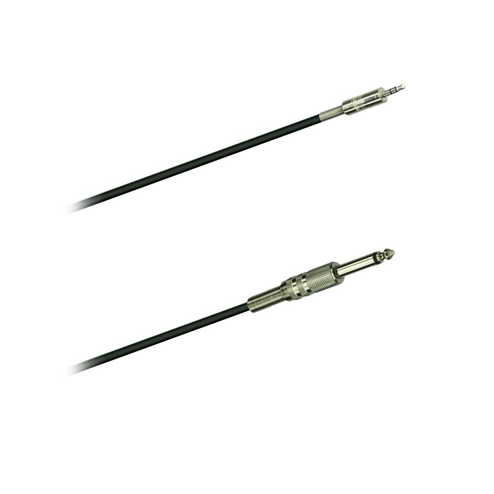 Audiokabel 3,5mm Stereo Klinke1x 6,3mm Mono Klinke, 3 Meter, schwarz