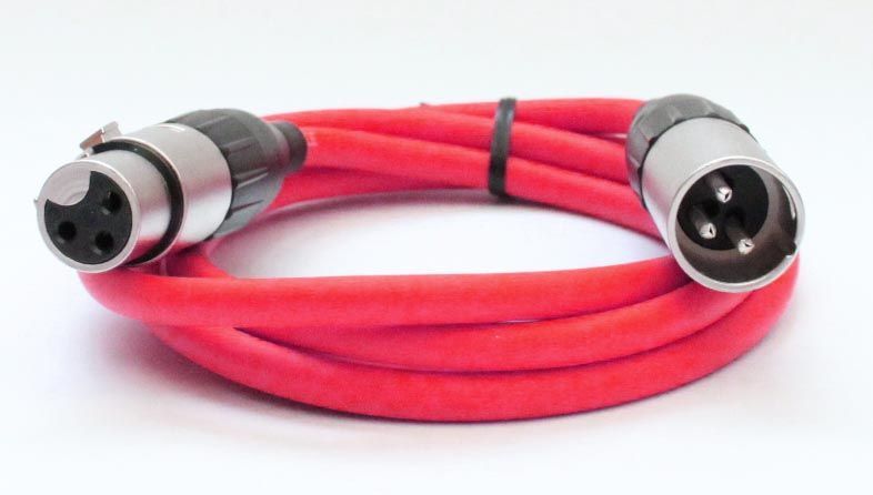 Mikrofonkabel Amphenol XLR male/female, 1,5 Meter, rot