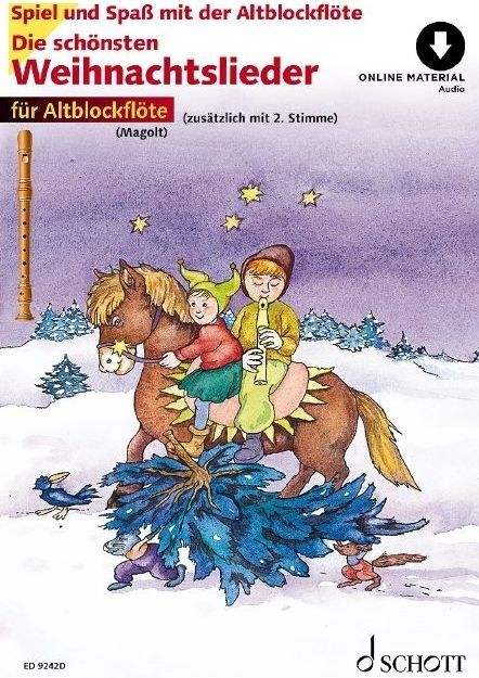 Noten Die schönsten Weihnachtslieder für Altblockflöte ED 9242D incl. Audio-