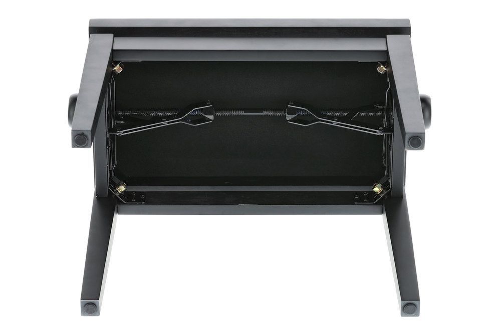 Markstein Klavierbank DELUXE schwarz matt, Sitzbezug schwarz, verstellbar _00040490_