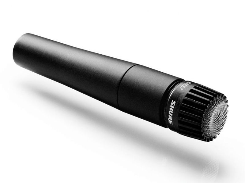 Shure SM57 LC Instrumenten-Mikrofon für E-Gitarre und Snare, dynamisch, Niere