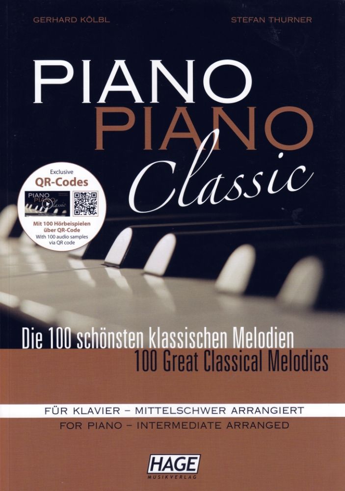 Noten PIANO PIANO Classic 100 klassische Melodien mittelschwer Hage 3783 Klavier