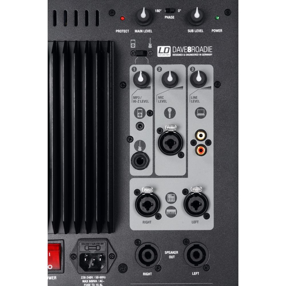 LD Systems Dave 8 Roadie Kompakt PA-System mit 3 Kanal Mixer