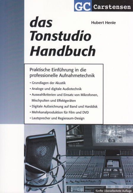 Buch Das Tonstudio Handbuch Hubert Henle Carstensen Verlag