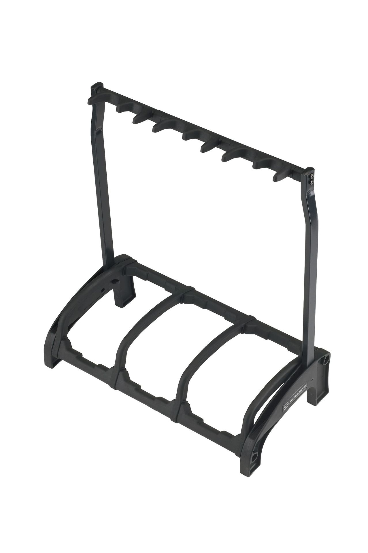 K&M 17513 Guardian 3-fach Gitarrenständer, Gitarrenstativ für 3 Gitarren, black 