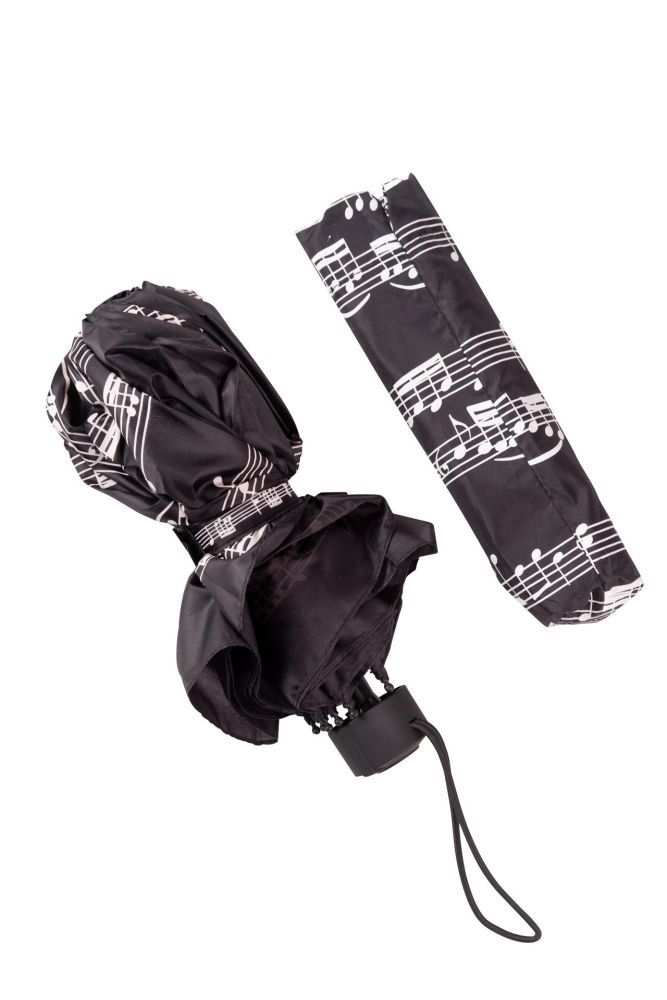 Regenschirm Mini-Taschenschirm mit Noten und Notenzeilen umbrella ca. 96 cm Ø