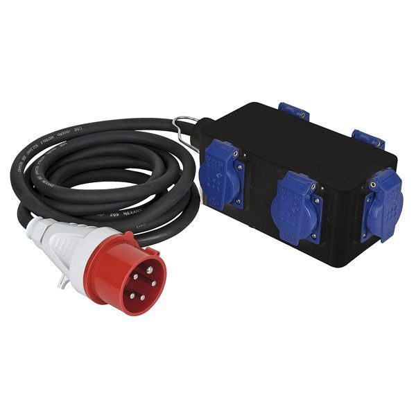 Showtec Powersplit 1 CEE 16A auf 5x Schuko, Stromverteiler