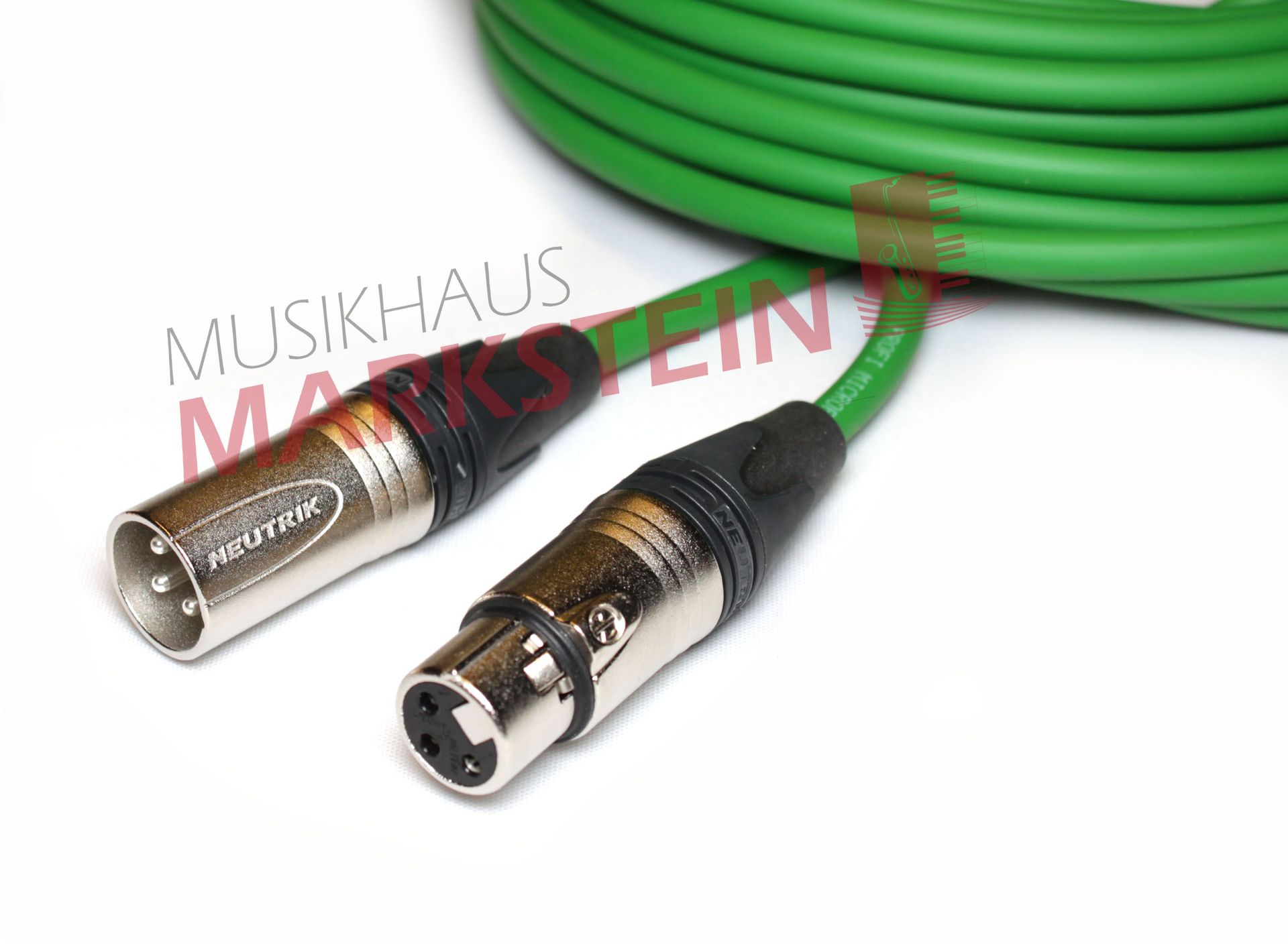 Mikrofonkabel Neutrik XLR male/female, 10 Meter grün