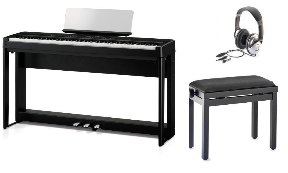 KAWAI ES-520 B Home - Bundle incl.Untergestell, Pedaleinheit, Klavierbank,Kopfh.