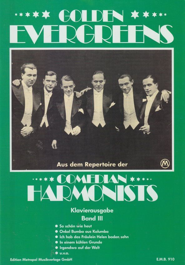 Noten Comedian Harmonists 3 Klavier & Gesang Metropol EMB 910