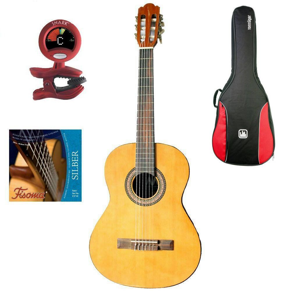 set MarkGuitar Junior 1/2 Konzertgitarrenset Paket: Gitarre, Tasche, Tuner & Saiten
