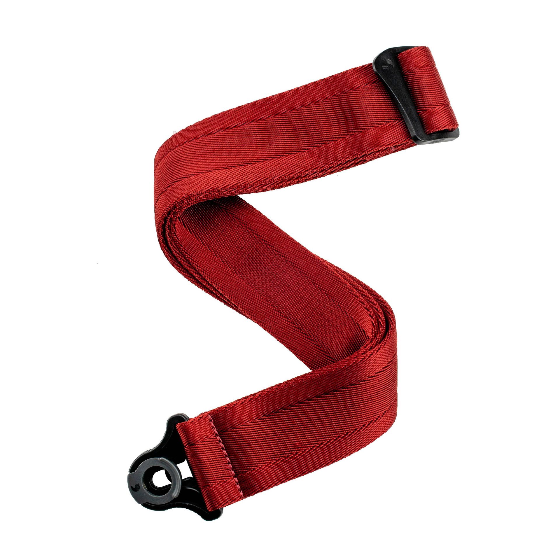 0019954310691 - DAddario Auto Lock Guitar Strap Blood Red 50BAL11