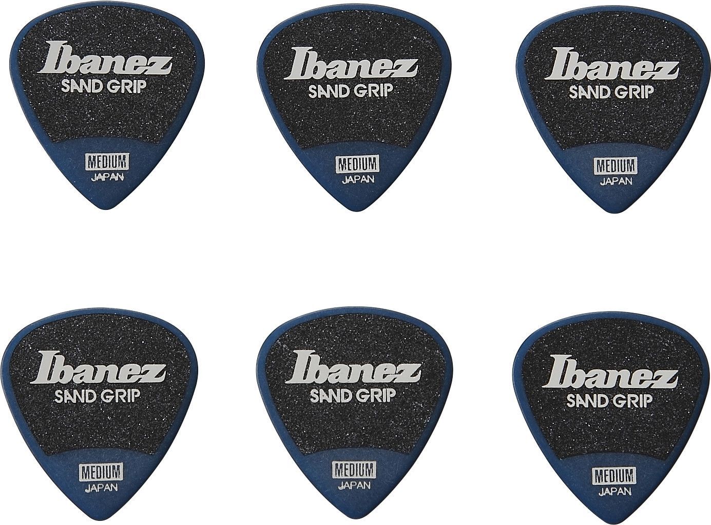 Ibanez PPA16MSG-DB 0,8mm Flat Pick Sand Grip 6er Pack_00040738_