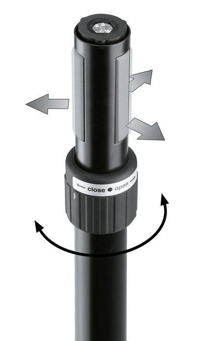 K&M 21467 Boxenstativ mit »Ring Lock« Spreizdorn, Lautsprecherstativ aus Alu