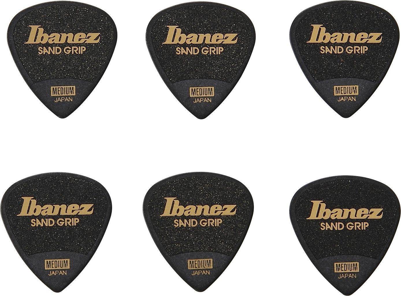4515276924524 - PPA16MSG-BK 08mm Flat Pick Sand Grip 6er Pack