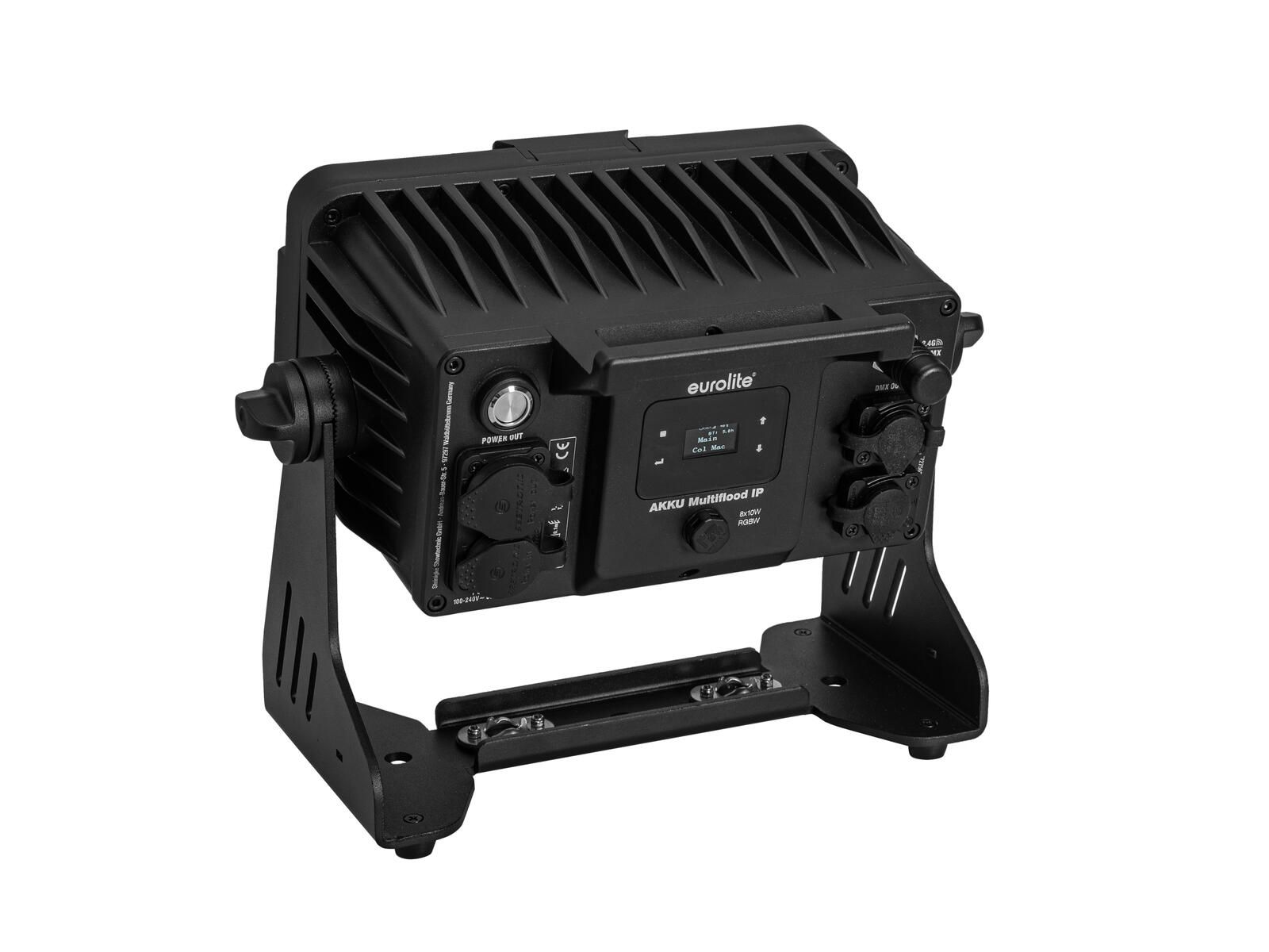 EUROLITE AKKU Multiflood IP 8x10W RGBW Wash CRMX LED-Scheinwerfer mit Akku_00054853_