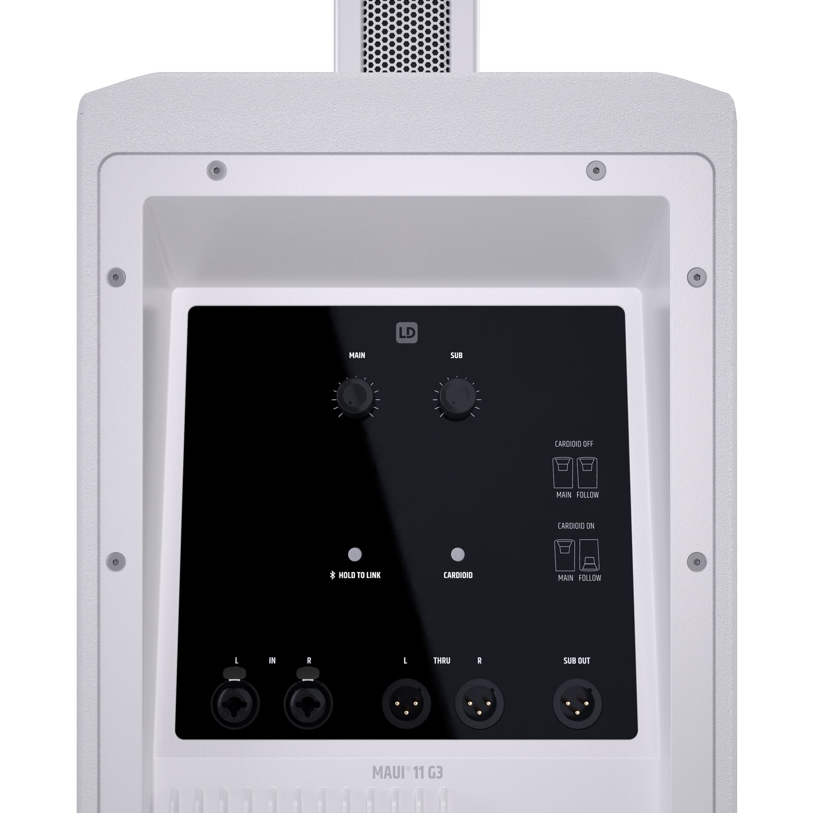 LD Systems Maui 11 G3 Weiß Cardioid Säulen PA System mit Bluetooth