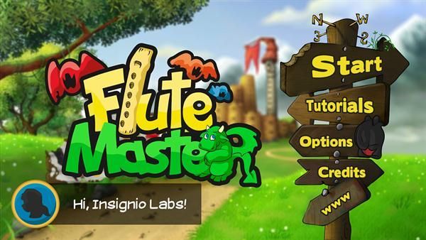 Blockflöte lernen Flute Master (App) mit Holz-Kunststoff-Blockflöte deutsche Gr.