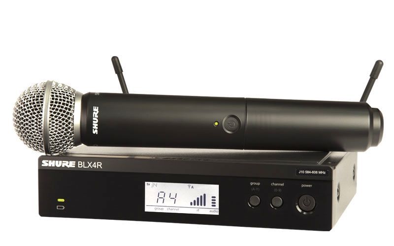 Shure BLX24R/SM58-S8 823-832 MHz 19" Vocal Wireless System, Drahtlos Mikrofon