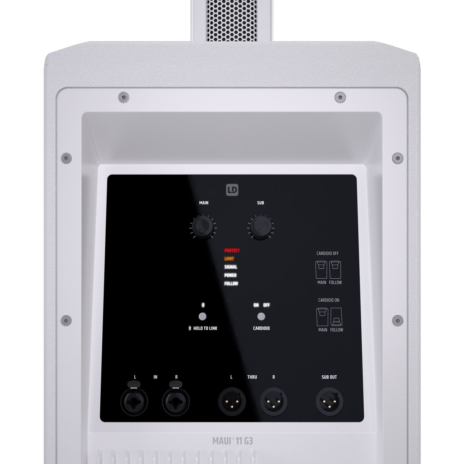 LD Systems Maui 11 G3 Weiß Cardioid Säulen PA System mit Bluetooth