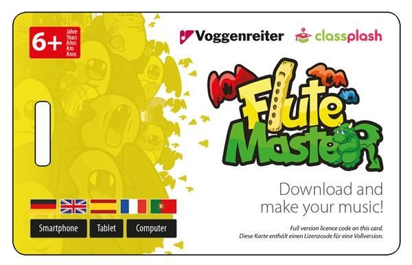 Blockflöte lernen Flute Master (App) mit Holz-Blockflöte barocke 