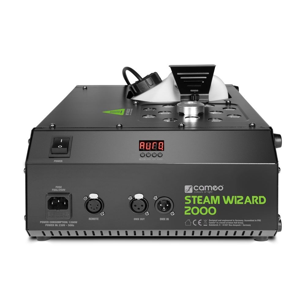 Cameo STEAM WIZARD 2000 Nebelmaschine mit RGBA-LEDs für farbige Nebeleffekte