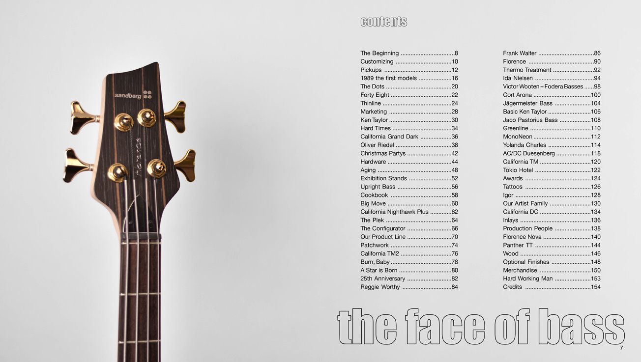 Das Sandberg Buch - THE FACE OF BASS     Jubiläumsausgabe 40 Jahre