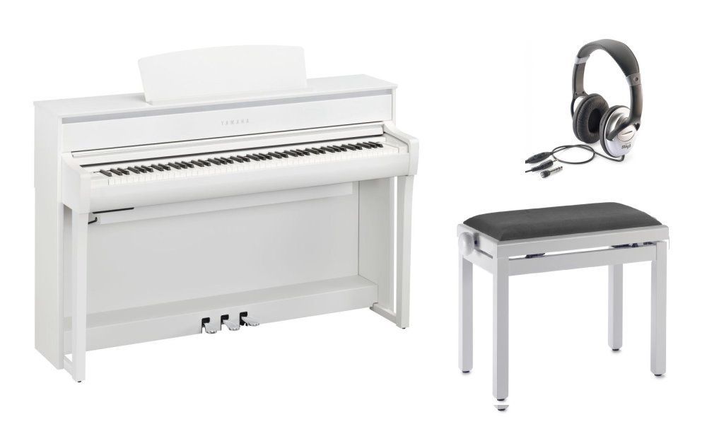 Yamaha CLP-775 WH Set Digitalpiano weiß matt + Klavierbank u.a. Zubehör