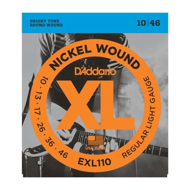 D'Addario EXL110 Nickel Wound E-Gitarrensaiten, Regular Light, 10-46