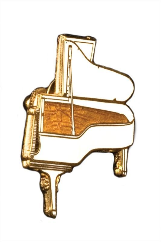 Anstecker Flügel Steinway Weiß  - Abverkauf - FP-Schmuck Piano #529