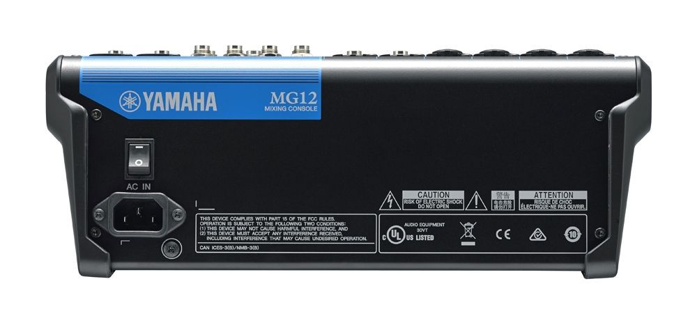 Yamaha MG12 Mixer, 4 Combi Mikrofon/Line Eingänge + 2 Mik/Stereo + 2 Stereo-IN