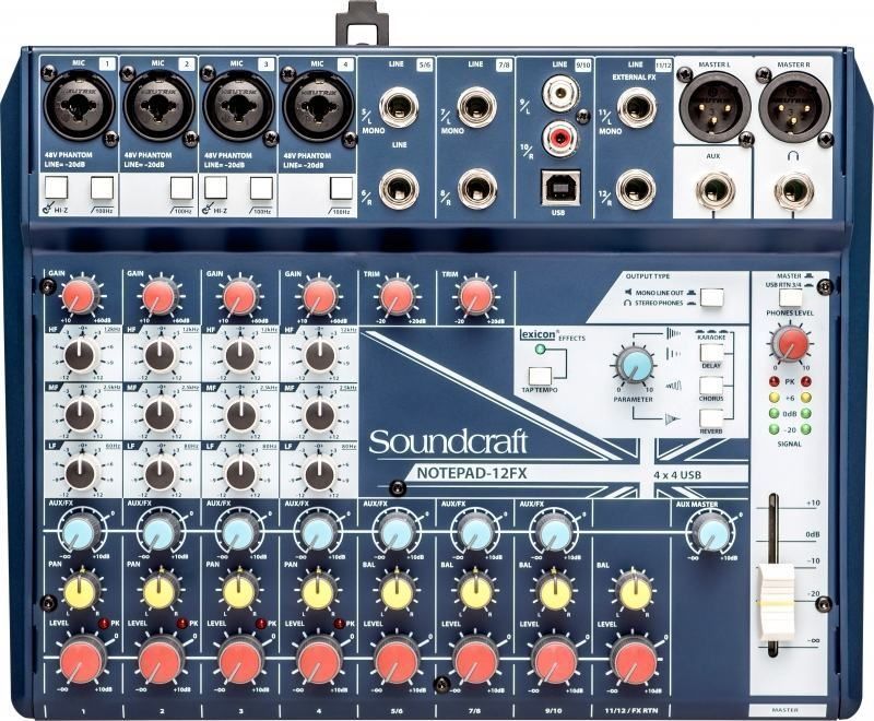 Soundcraft Notepad-12FX Kompaktmischpult  12-Kanal Mixer