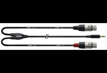 Cordial Audio Adapterkabel [1x Klinkenstecker 3.5 mm - 2x XLR-Buchse] 3.00 m Schwarz