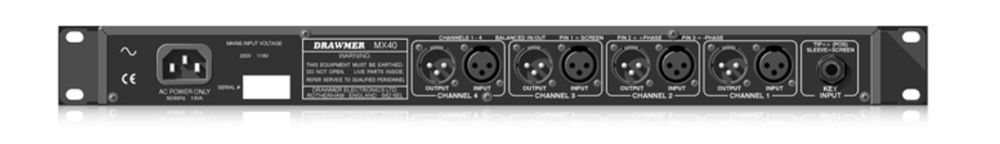 Drawmer MX40 19" 1 HE 4-Kanal Noisegate  gebraucht