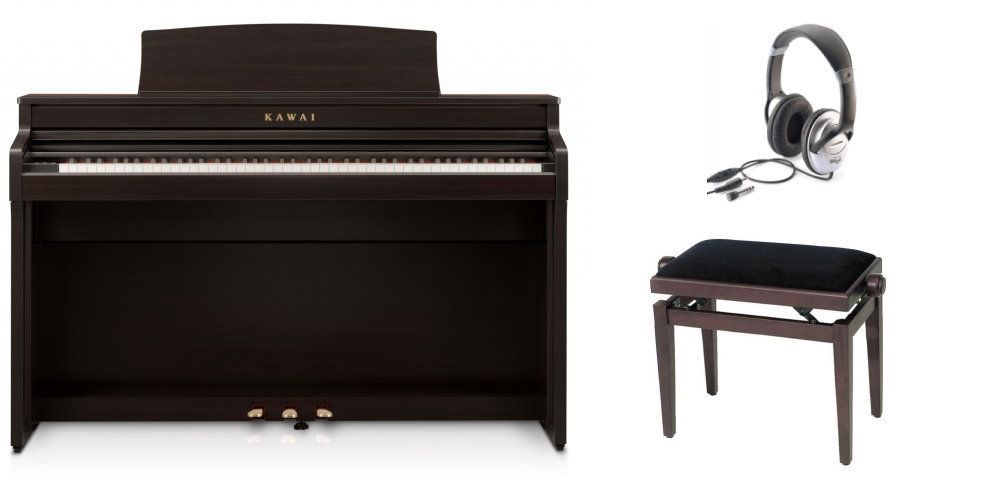 KAWAI CA-59R Digitalpiano Set Rosenholz mit Klavierbank u.Kopfhörer