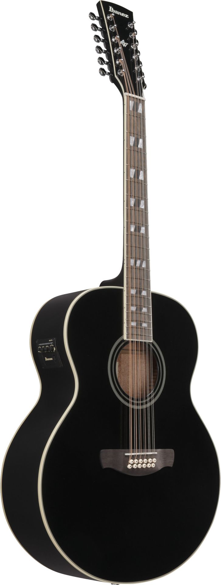 Ibanez AJ7012M1E-BK  12-Saiter Akustikgitarre mit Pickup