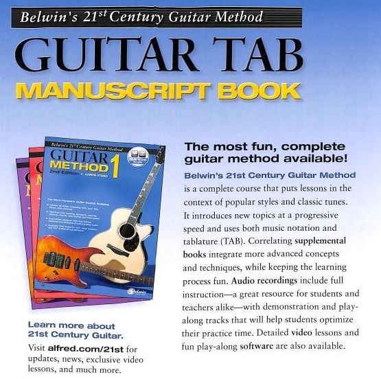 Noten Guitar Tab manuscript book  Notenheft für Tabulatur