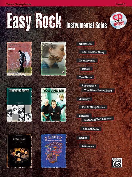 Noten EASY ROCK INSTRUMENTAL SOLOS Tenorsax incl. CD Alfred Verlag 32600