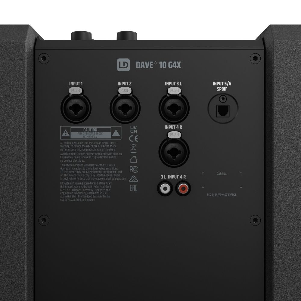 LD Systems DAVE 10 G4X Kompaktes 2.1 PA-System aktiv mit Bluetooth_00052149_