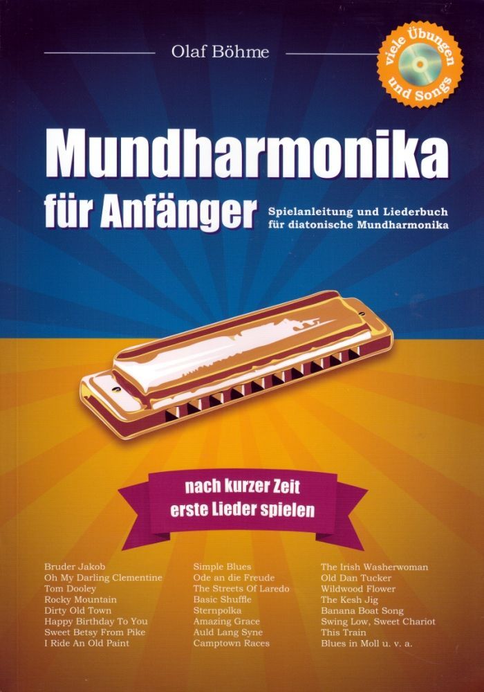 Noten Mundharmonika für Anfänger Olaf Böhme incl. audio-Downloadcode 53 Songs