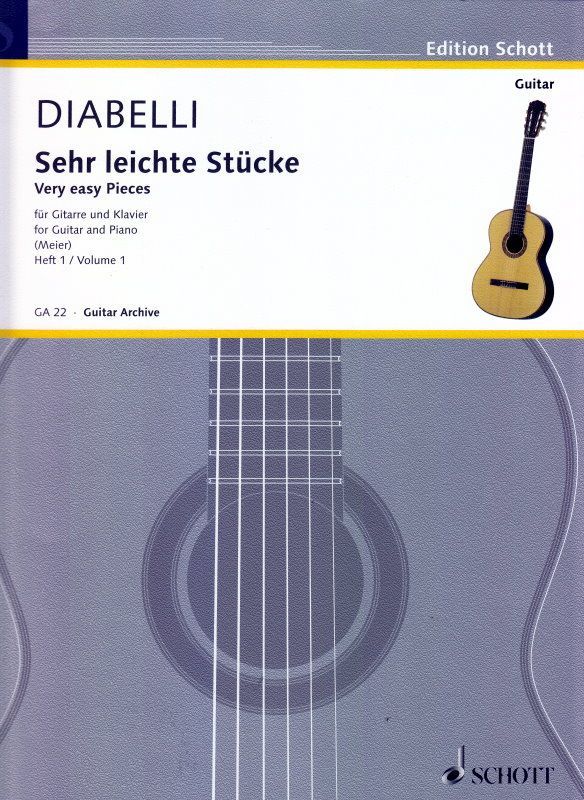 Noten SEHR LEICHTE STÜCKE 1 Schott ED GA 22 Klavier Gitarre 