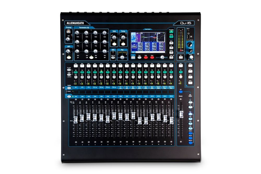 Allen & Heath QU-16 Chrome Digitalmixer für Live und Studio/Installation, 16 Kan