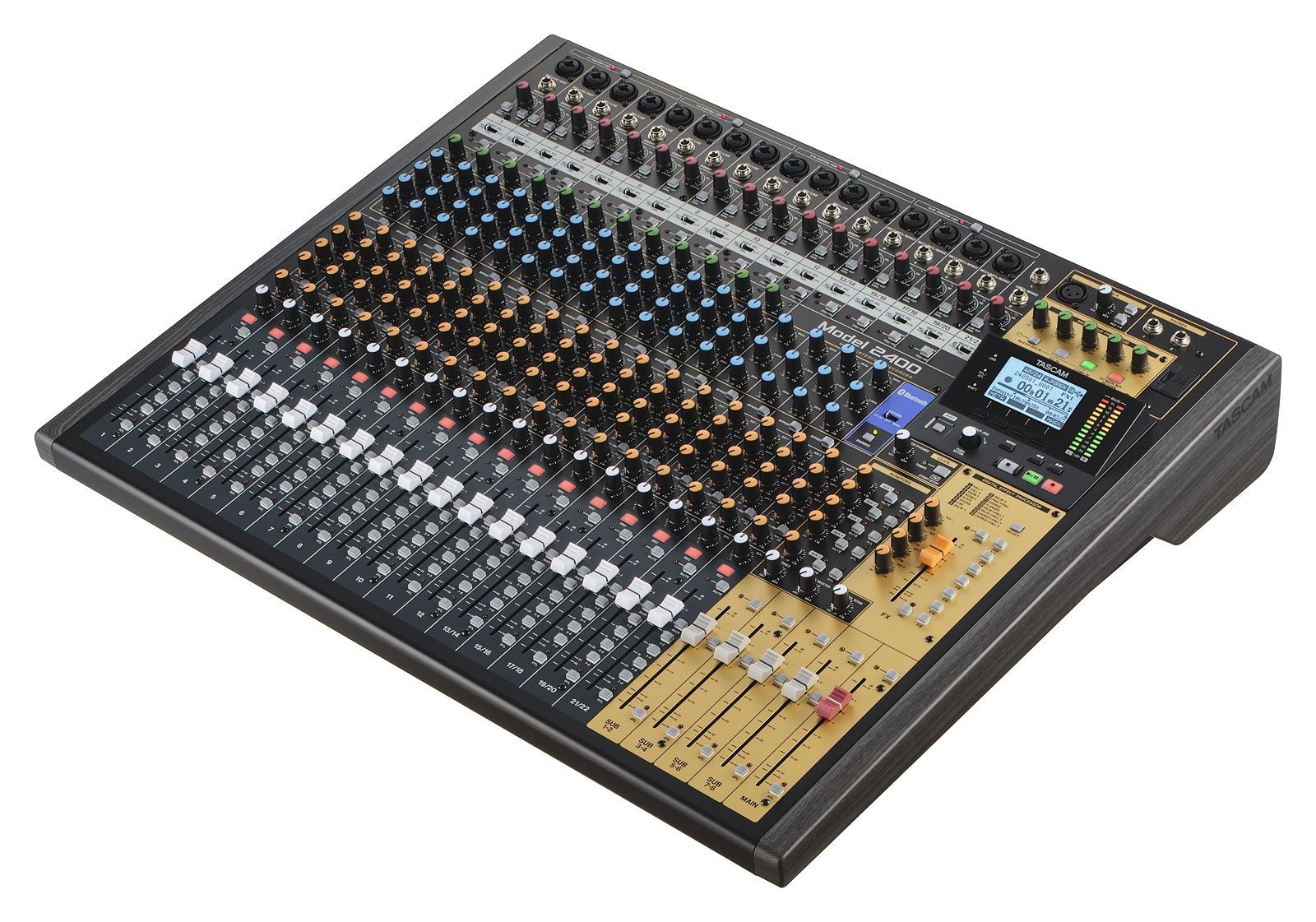 Tascam Model 2400 22-Kanal-Analogmischpult mit digitalem 24-Spur-Recorder